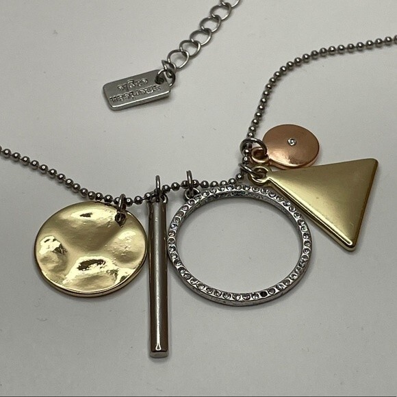 American Eagle Outfitters AEO Gold and Silver Tone Charm Long Necklace - Picture 1 of 4